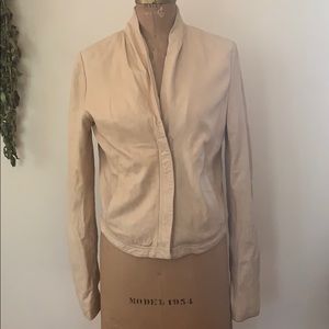 Beautiful soft leather Theory jacket butterscotch